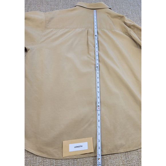 Cypress Grove Shirt Mens XL Tan Silk Blend Button Down Business Casual Career - Picture 6 of 7
